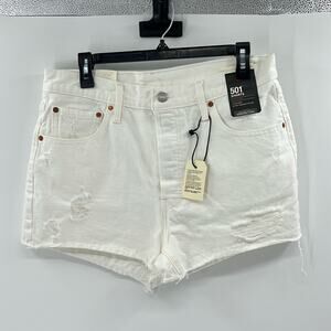Levi's Premium Women's 501 Denim Shorts - White - 32 - New with tags